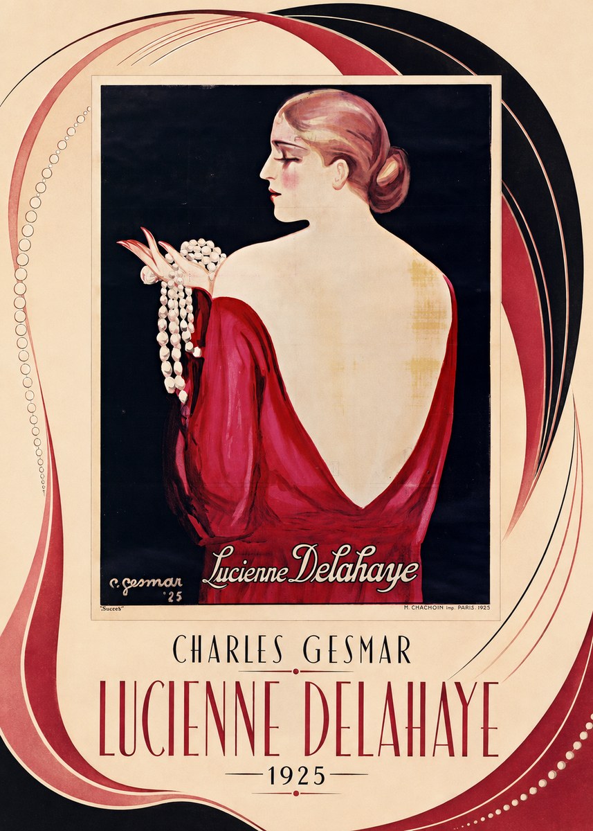 Charles Gesmar Lucienne Delahaye No3 - Poszter