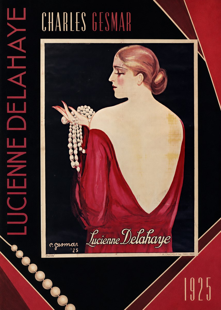 Charles Gesmar Lucienne Delahaye No6 - Poszter