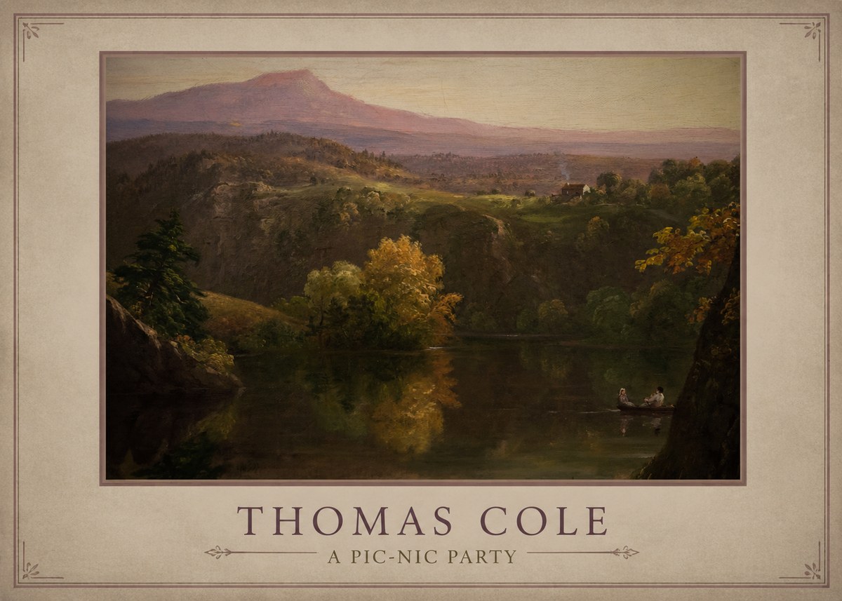 Thomas Cole View of the Catskill Mountains, Early Autumn No3 - Poszter