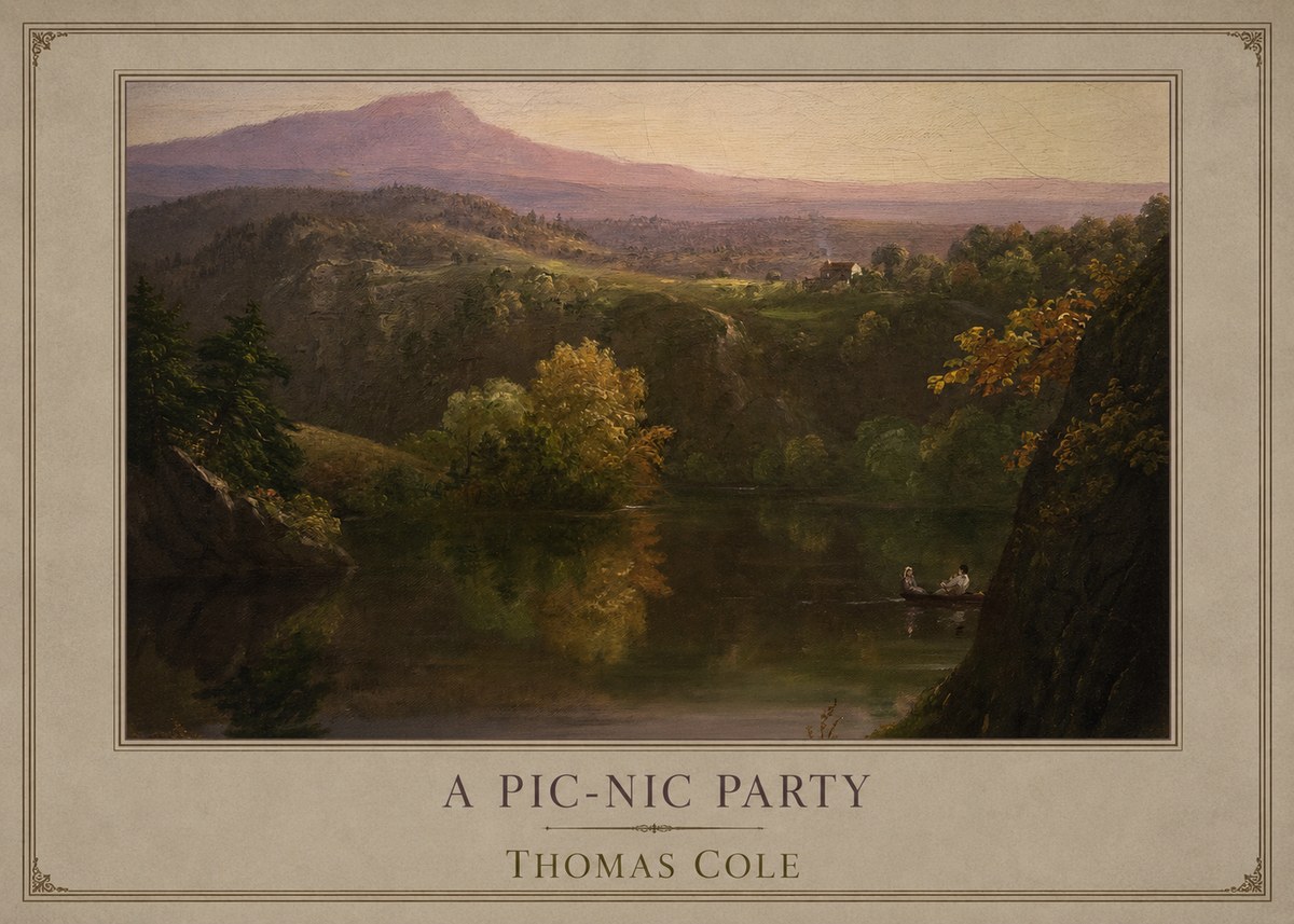 Thomas Cole View of the Catskill Mountains, Early Autumn No6 - Poszter