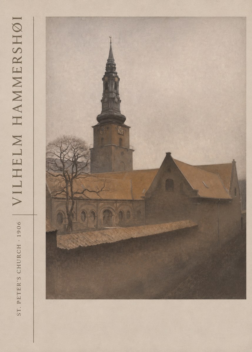 Vilhelm Hammershøi St. Peter's Church No2 - Poszter