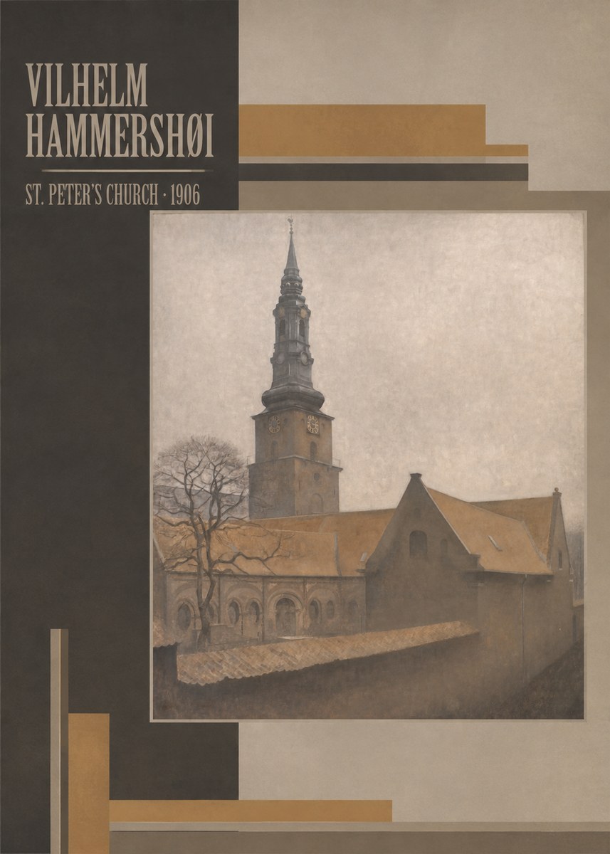 Vilhelm Hammershøi St. Peter's Church No4 - Poszter