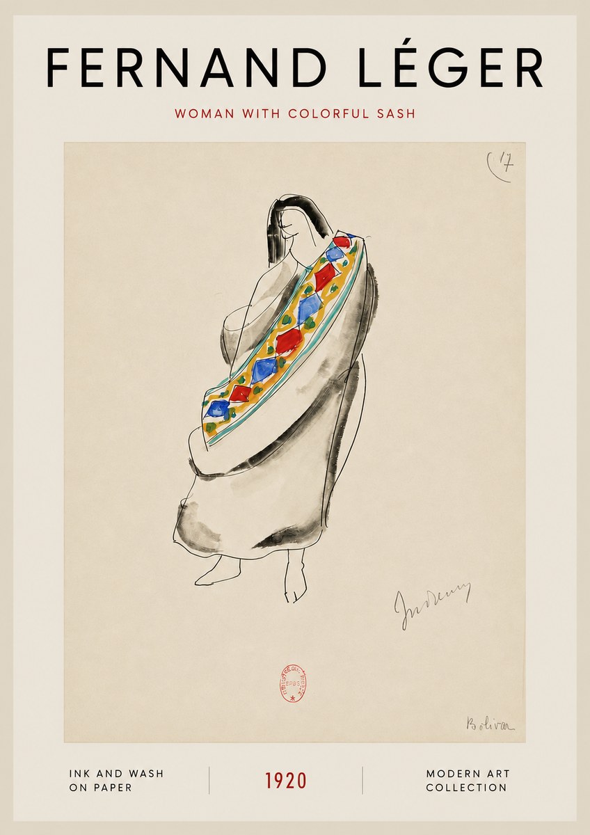 Fernand Léger Indienne, Bolivia No3 - Poszter