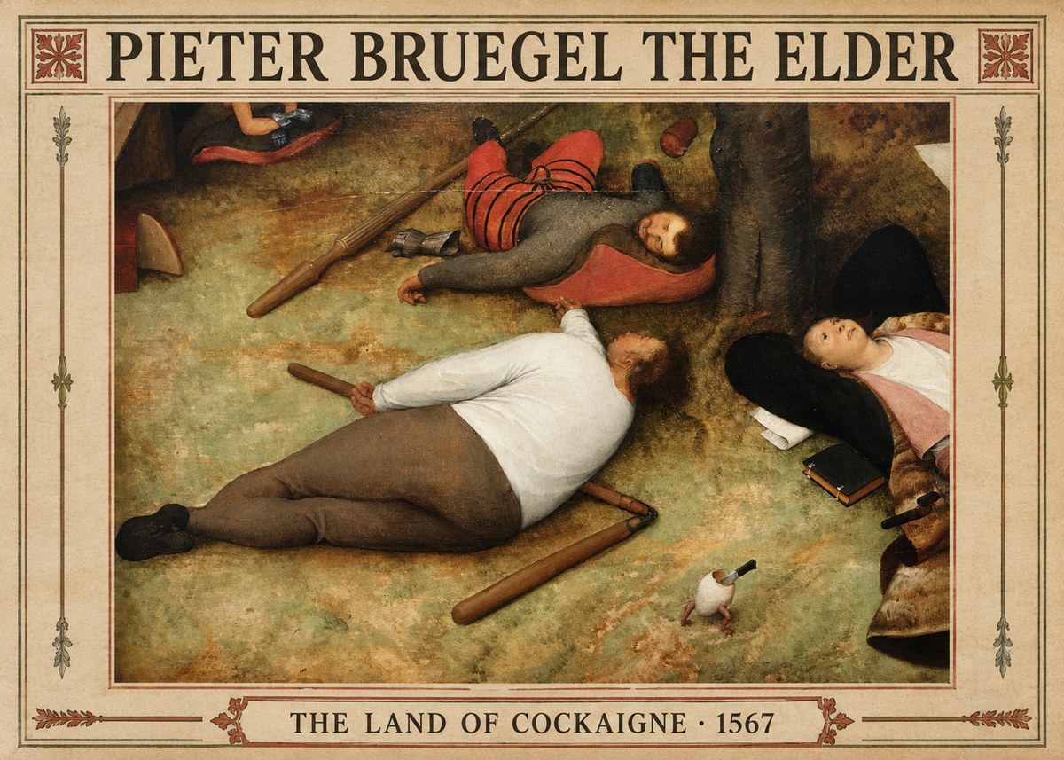Pieter Bruegel The Land of Cockaigne I No3 - Poszter