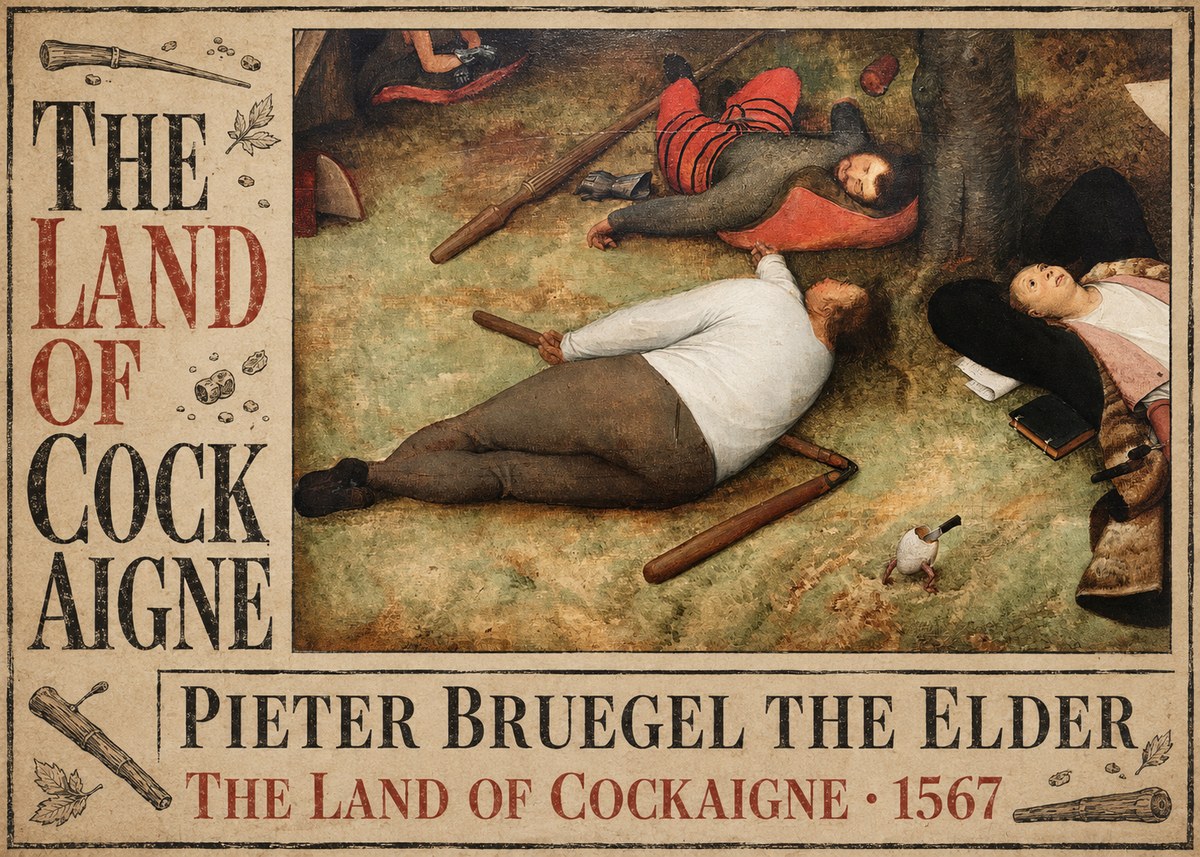 Pieter Bruegel The Land of Cockaigne I No6 - Poszter