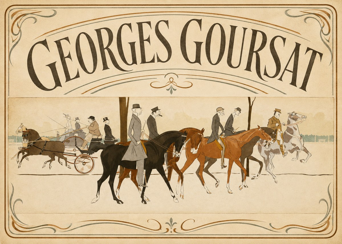 Georges Goursat Equestrian Promenade No3 - Poszter