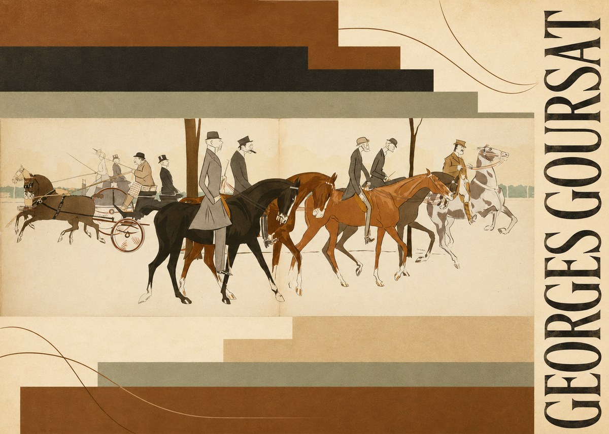Georges Goursat Equestrian Promenade No6 - Poszter
