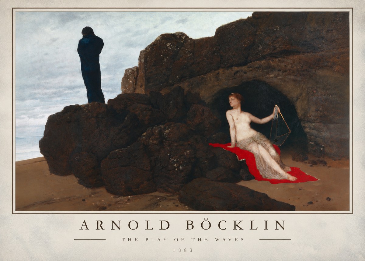 Arnold Böcklin The Play of the Waves No4 - Poszter
