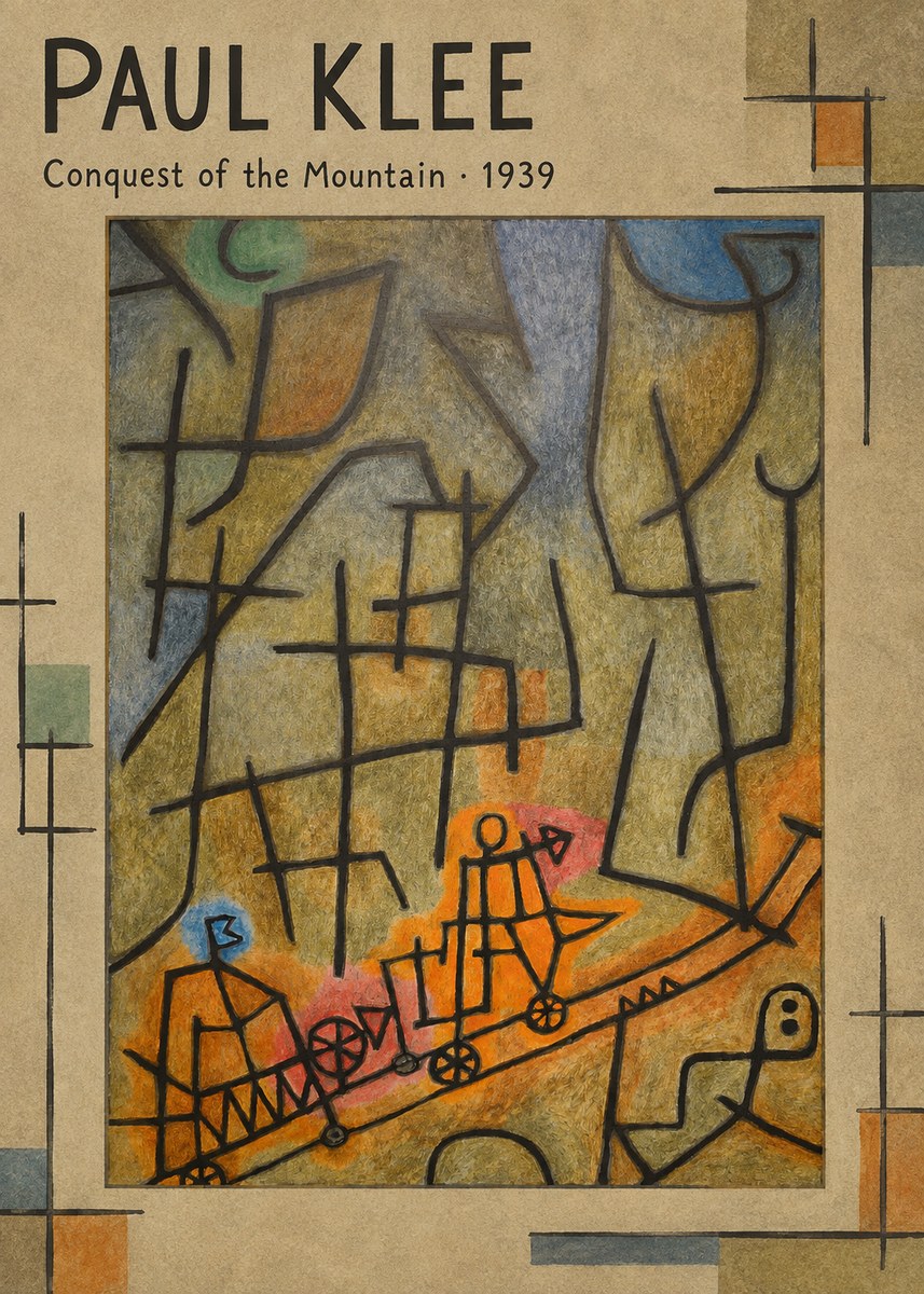 Paul Klee Conquest of the Mountain II No1 - Poszter