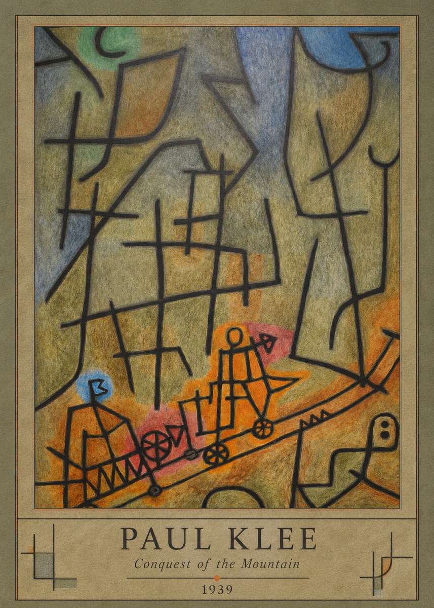 Paul Klee Conquest of the Mountain II No5 - Poszter