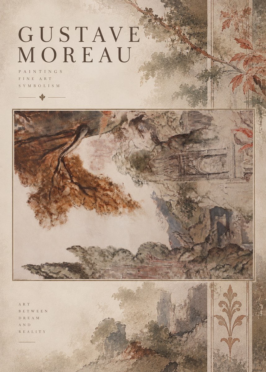 Gustave Moreau Architectural Study No6 - Poszter