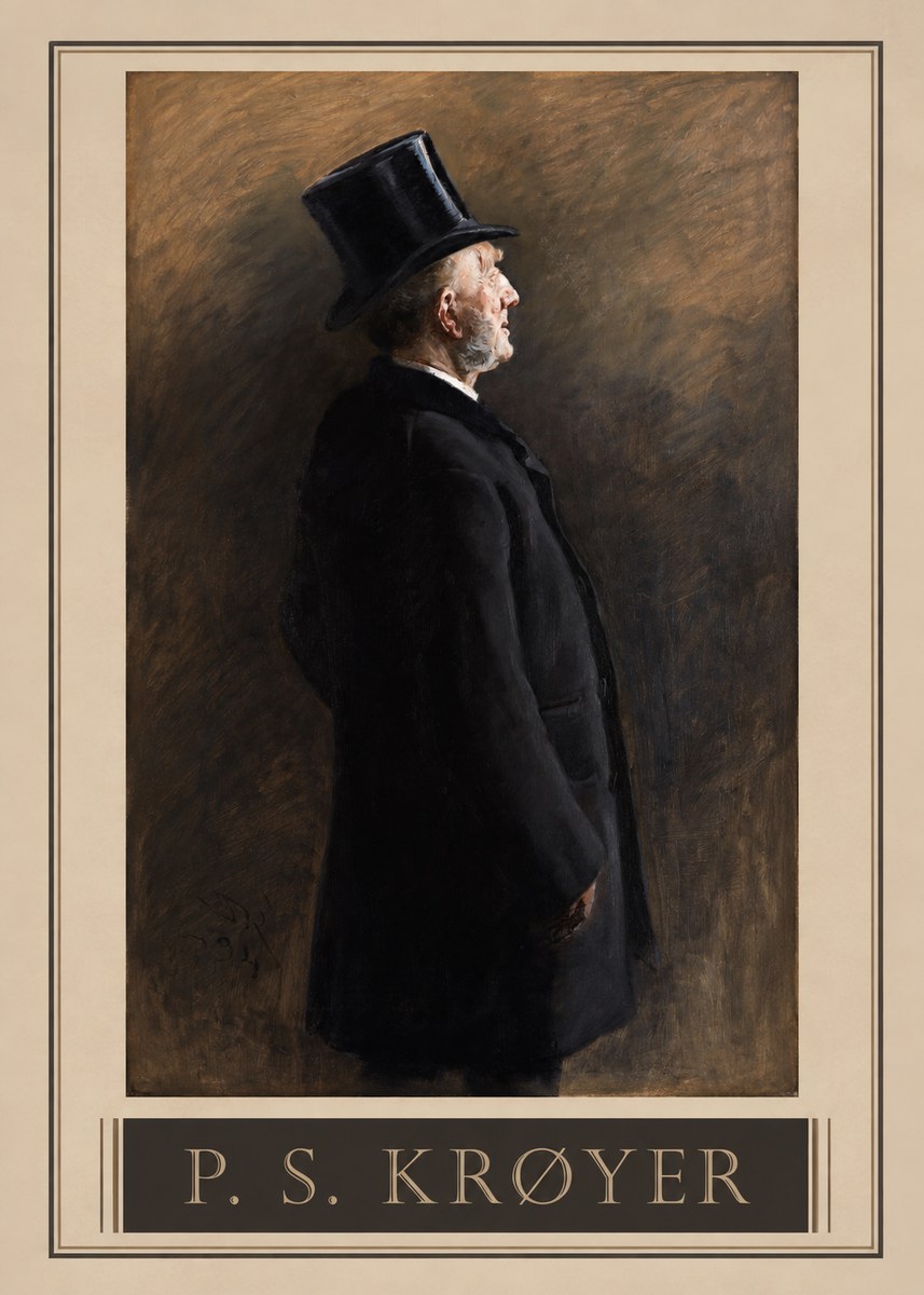 P.S. Krøyer Portrait of a Man in a Top Hat No1 - Poszter