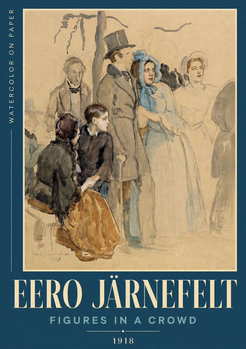 Eero Järnefelt Figures in a Crowd No3 - Poszter
