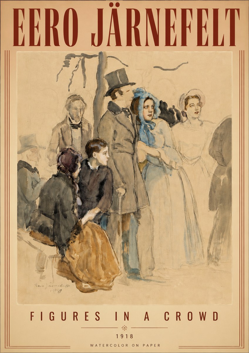 Eero Järnefelt Figures in a Crowd No4 - Poszter