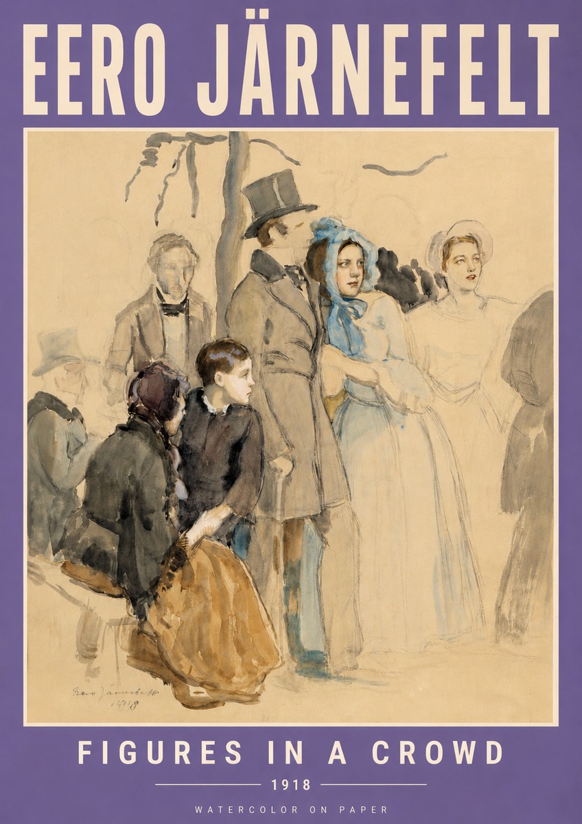 Eero Järnefelt Figures in a Crowd No5 - Poszter