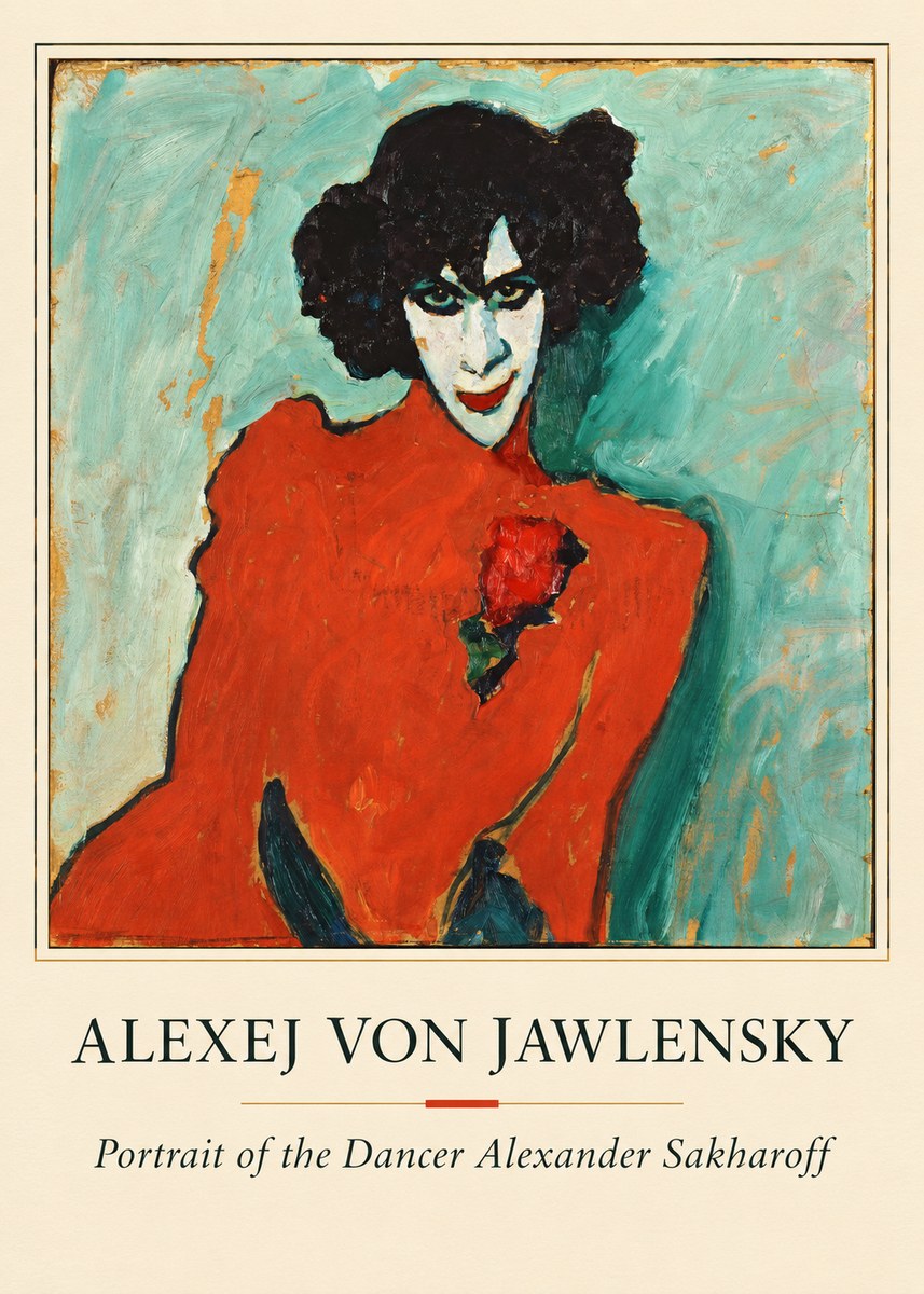 Alexej von Jawlensky Portrait of the Dancer Alexander Sakharoff No3 - Poszter