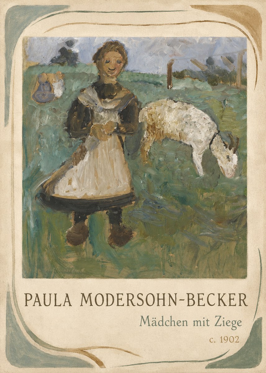 Paula Modersohn-Becker Mädchen Mit Ziege No3 - Poszter