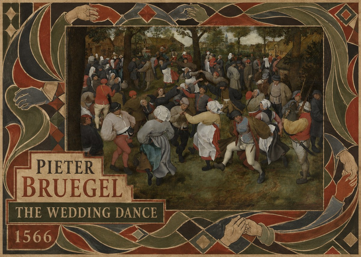 Pieter Bruegel The Wedding Dance I No5 - Poszter