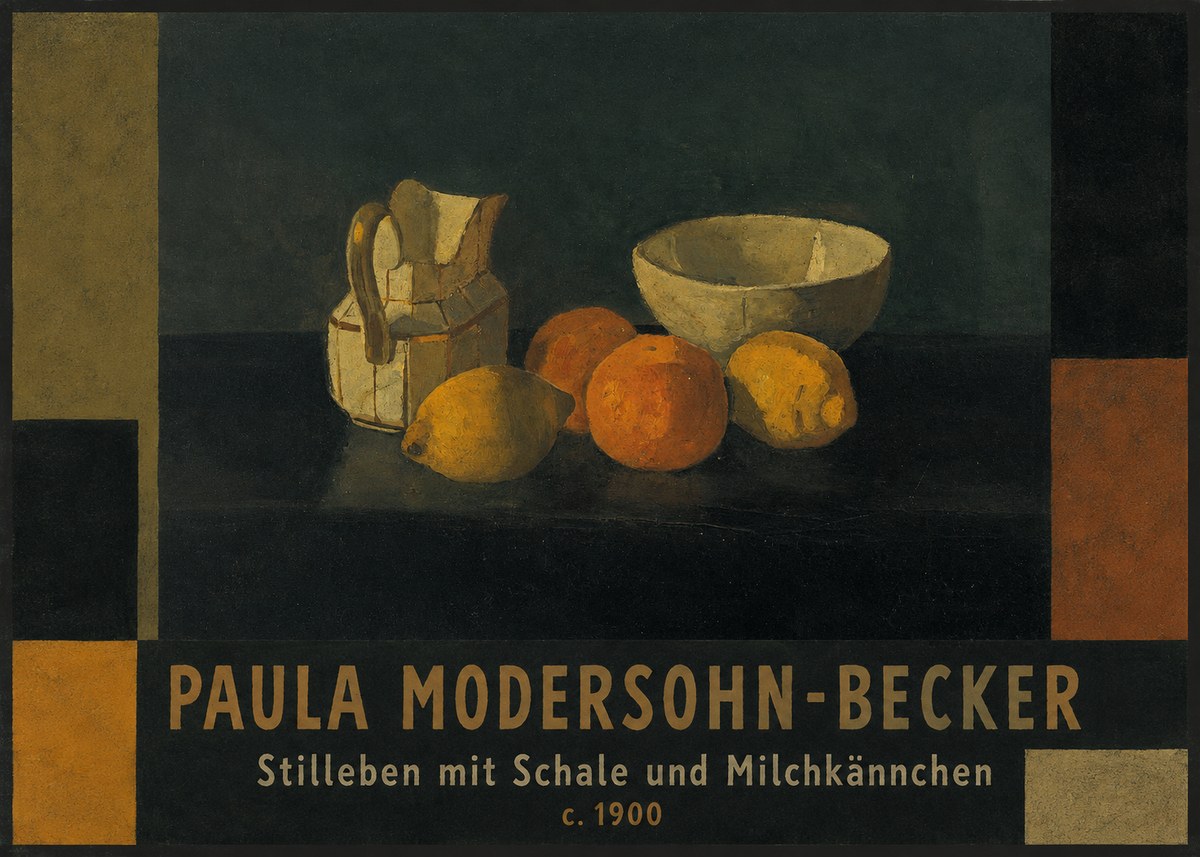 Paula Modersohn-Becker Stilleben Mit Schale Und Milchkännchen No3 - Poszter