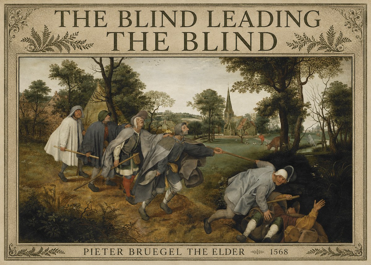 Pieter Bruegel The Blind Leading the Blind I No3 - Poszter