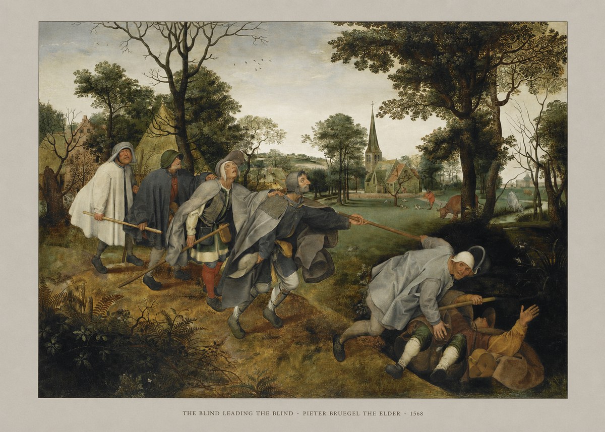 Pieter Bruegel The Blind Leading the Blind I No5 - Poszter