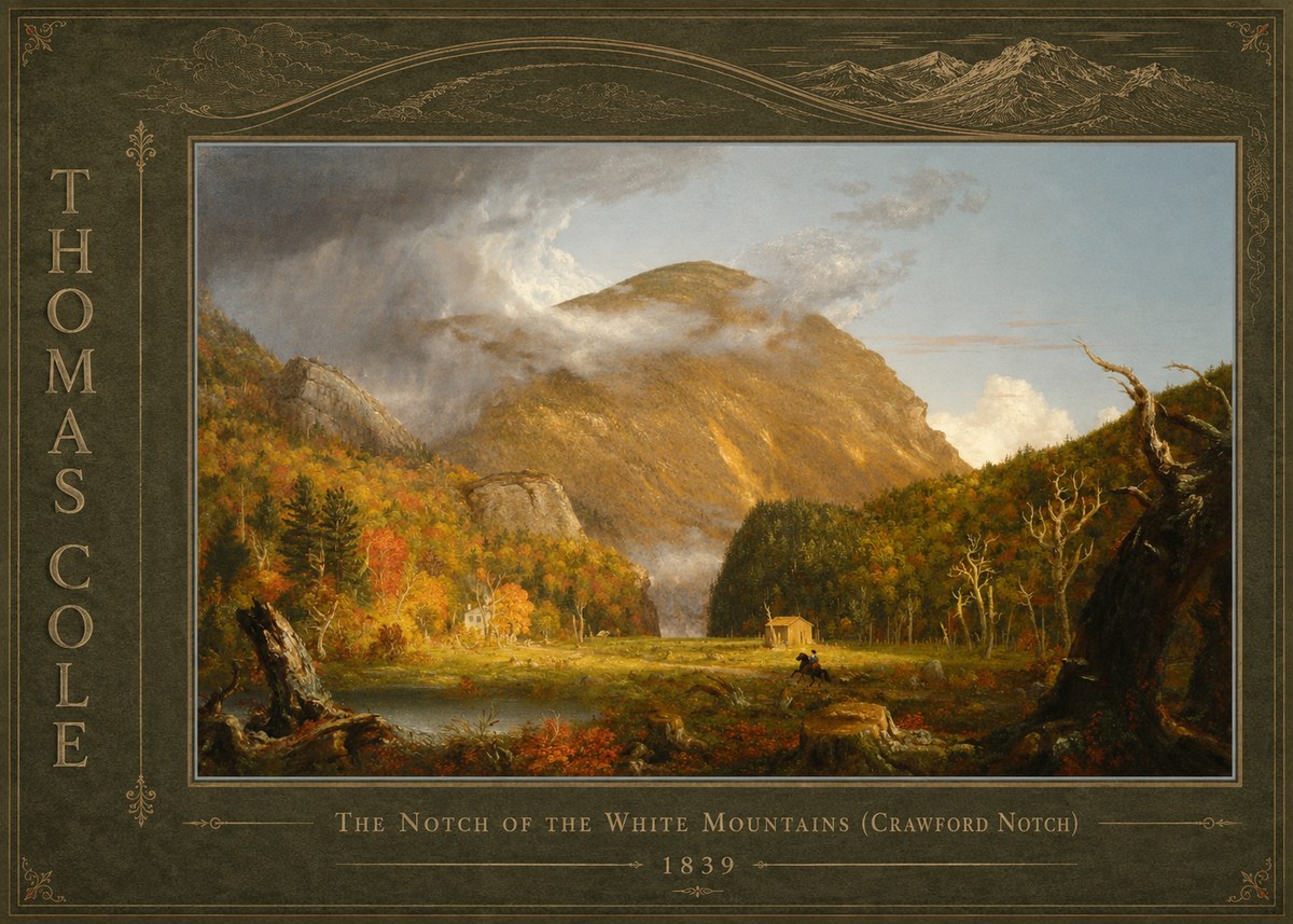 Thomas Cole The Notch of the White Mountains (Crawford Notch) No4 - Poszter