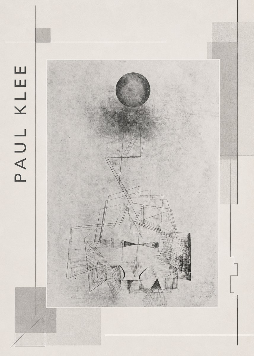 Paul Klee Abstract Study with Sphere and Ladder No2 - Poszter