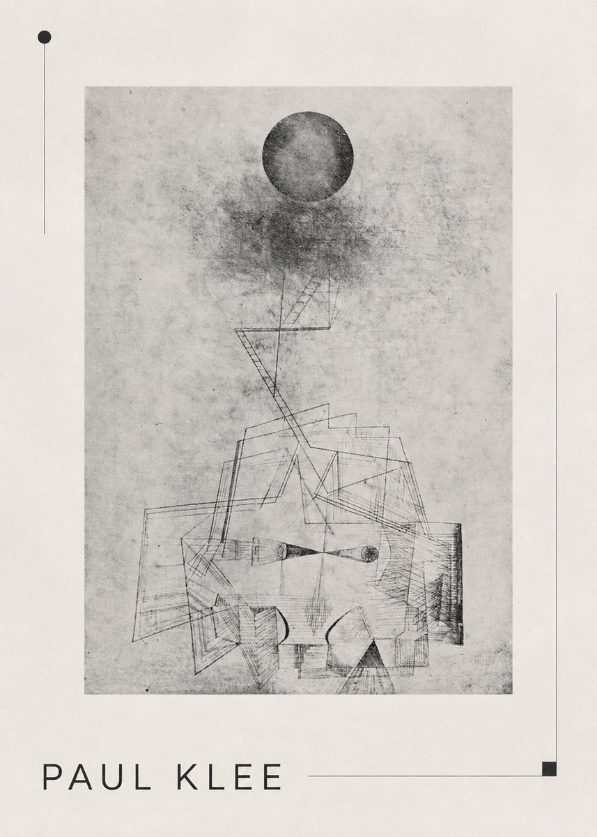 Paul Klee Abstract Study with Sphere and Ladder No3 - Poszter