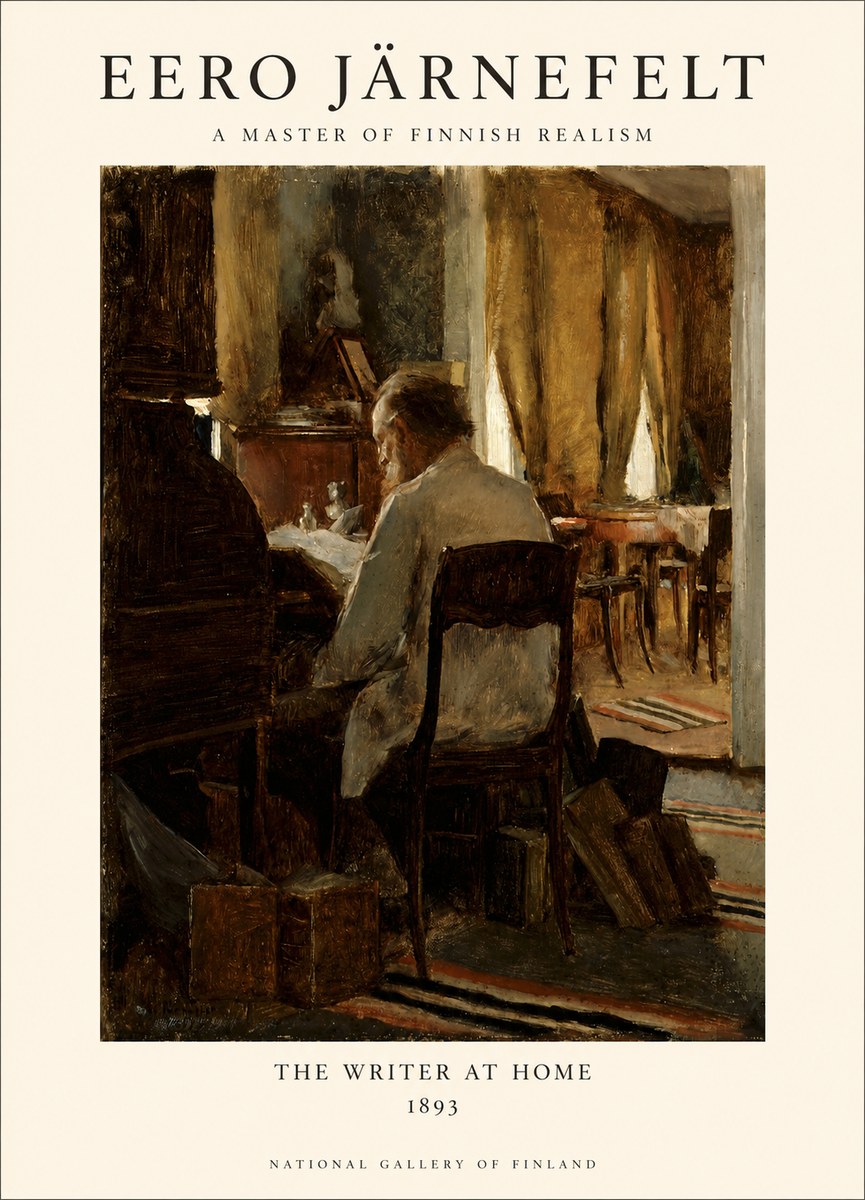 Eero Järnefelt The Writer at Home No1 - Poszter