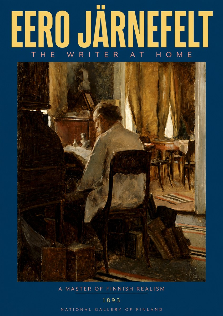 Eero Järnefelt The Writer at Home No3 - Poszter