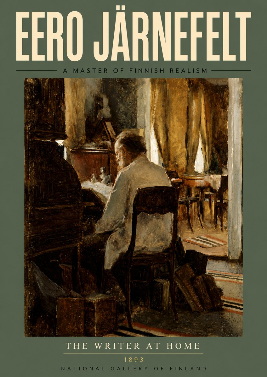 Eero Järnefelt The Writer at Home No4 - Poszter