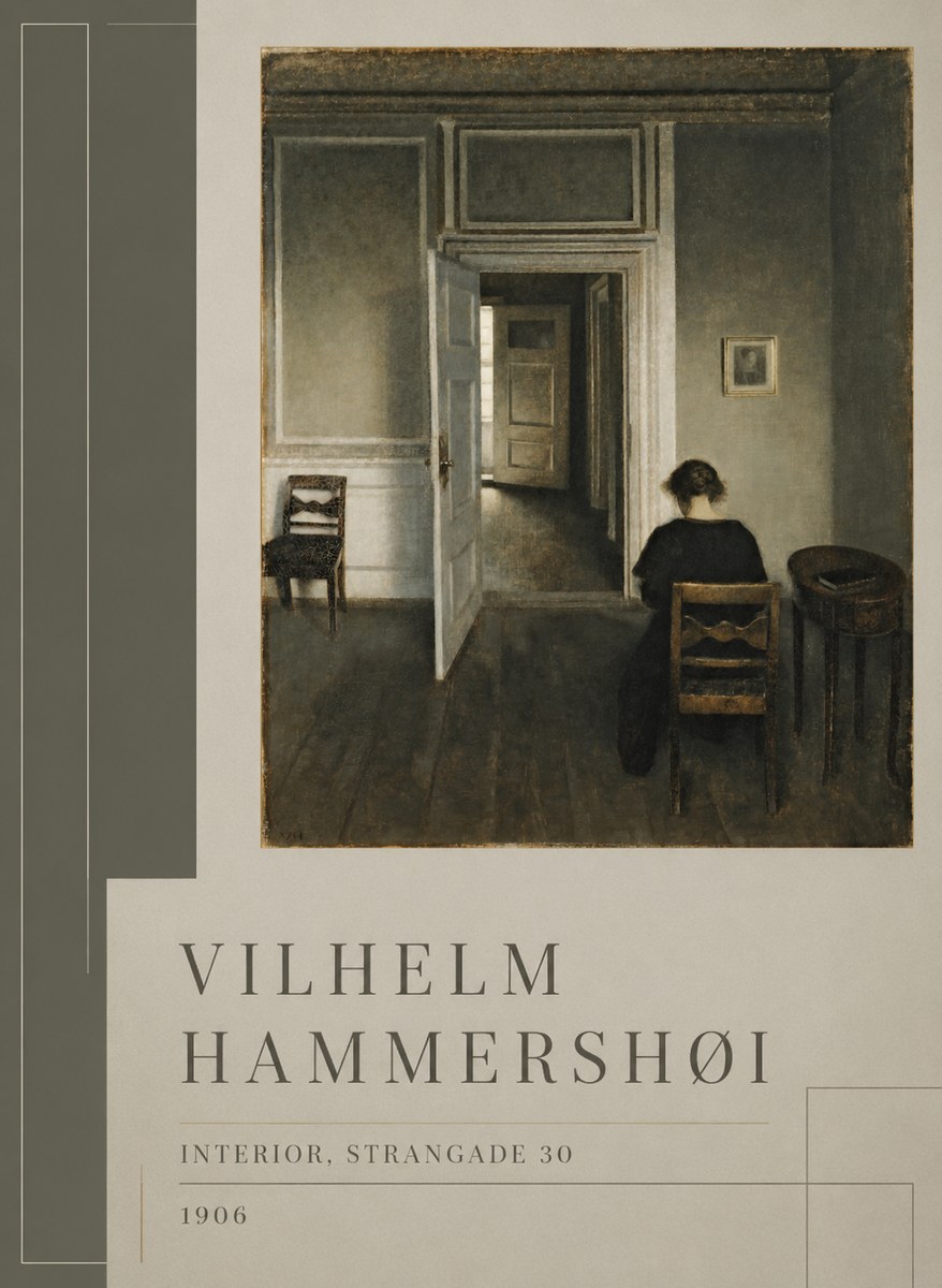 Vilhelm Hammershøi Interior, Strandgade 30 II No2 - Poszter