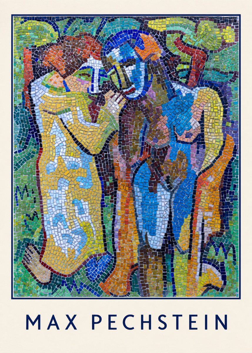 Max Pechstein Couple in Mosaic No4 - Poszter