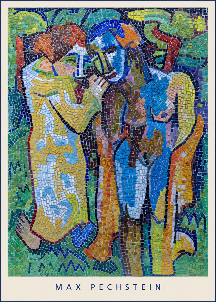 Max Pechstein Couple in Mosaic No5 - Poszter