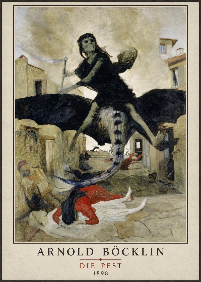 Arnold Böcklin Die Pest II No3 - Poszter