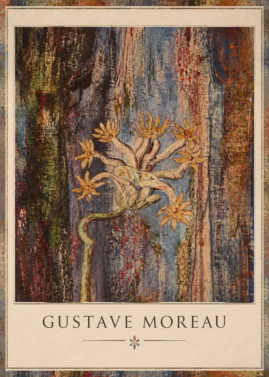 Gustave Moreau Fleur Mystérieuse No1 - Poszter
