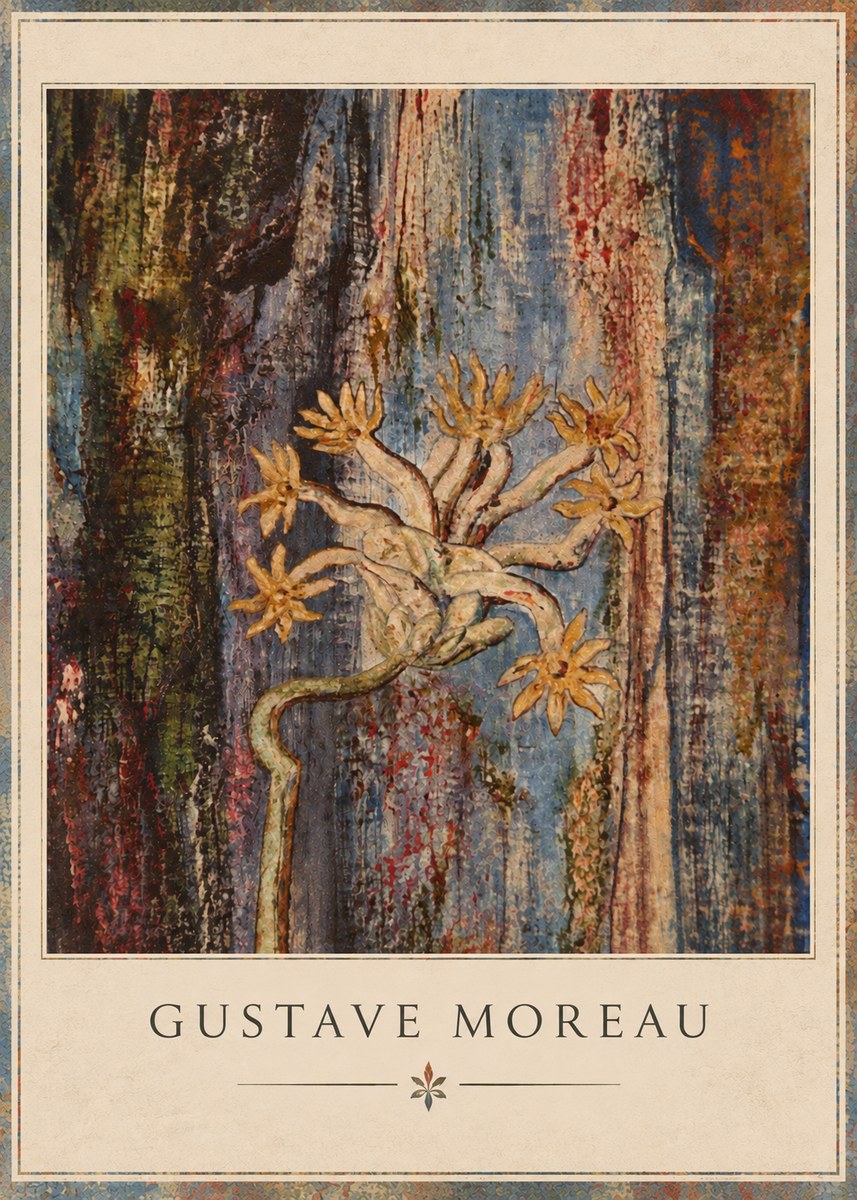 Gustave Moreau Fleur Mystérieuse No3 - Poszter