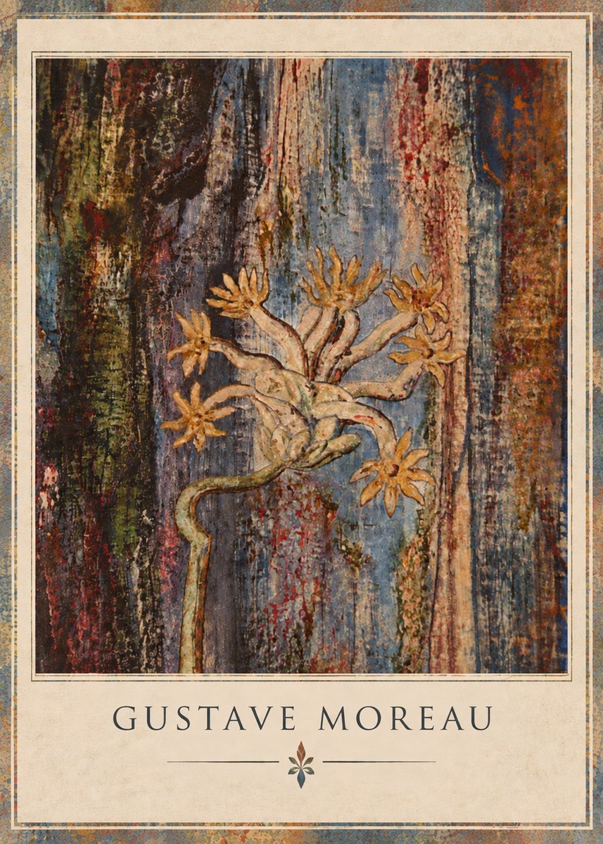 Gustave Moreau Fleur Mystérieuse No4 - Poszter