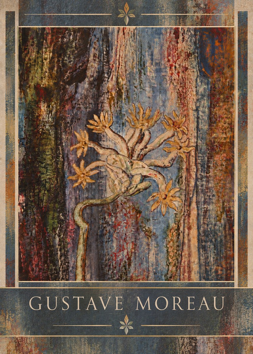 Gustave Moreau Fleur Mystérieuse No6 - Poszter