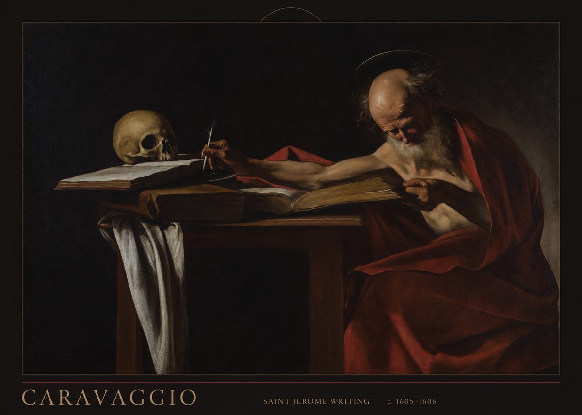 Michelangelo Merisi da Caravaggio Saint Jerome Writing I No5 - Poszter
