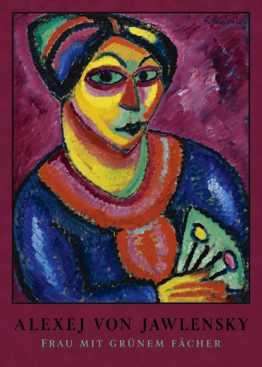 Alexej von Jawlensky Frau Mit Grünem Fächer No4 - Poszter