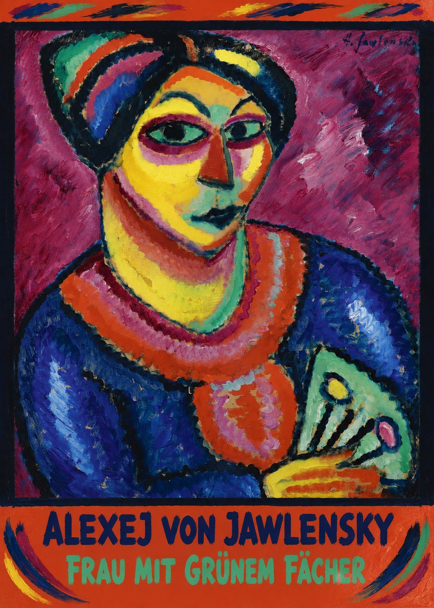 Alexej von Jawlensky Frau Mit Grünem Fächer No5 - Poszter
