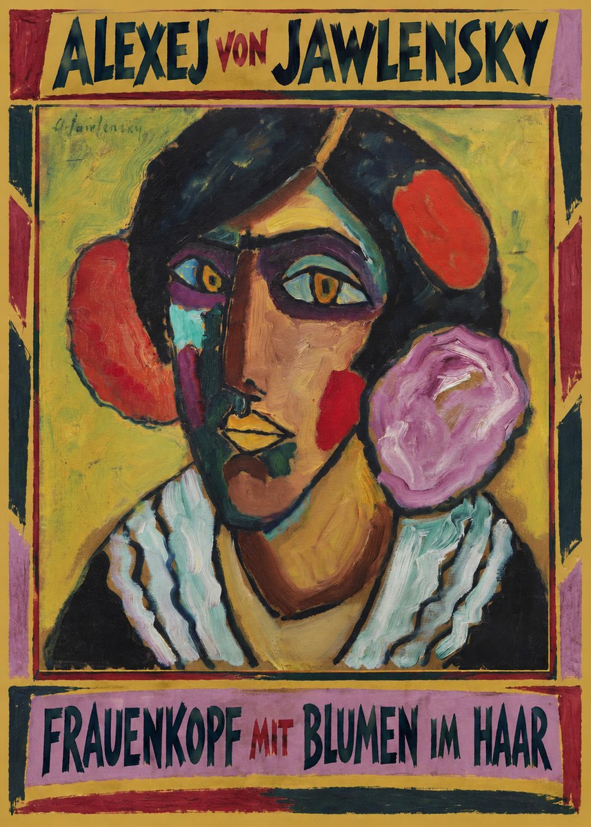 Alexej von Jawlensky Frauenkopf Mit Blumen Im Haar No1 - Poszter
