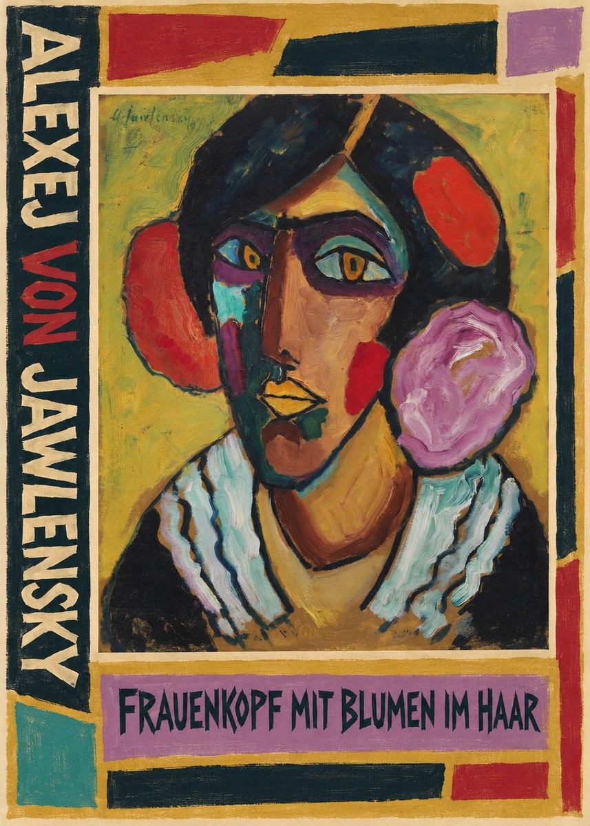 Alexej von Jawlensky Frauenkopf Mit Blumen Im Haar No2 - Poszter
