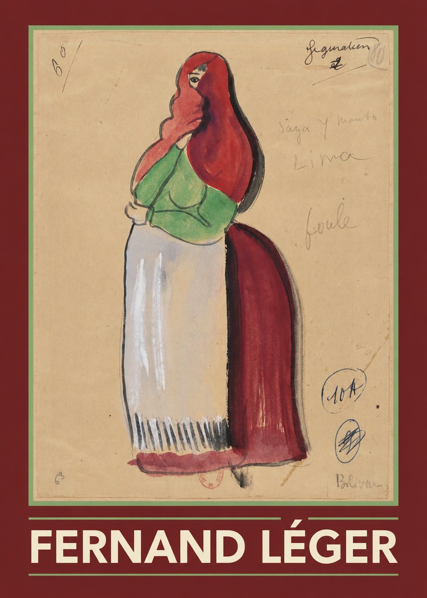 Fernand Léger Saja Y Manto Lima No1 - Poszter