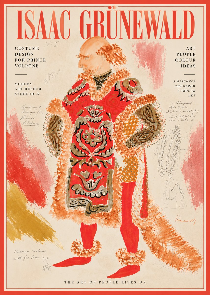 Isaac Grünewald Costume Design for a Theatre Production No6 - Poszter