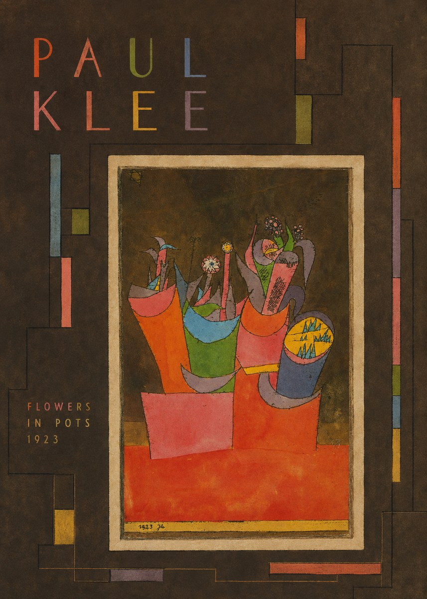 Paul Klee Flowers in Pots No3 - Poszter