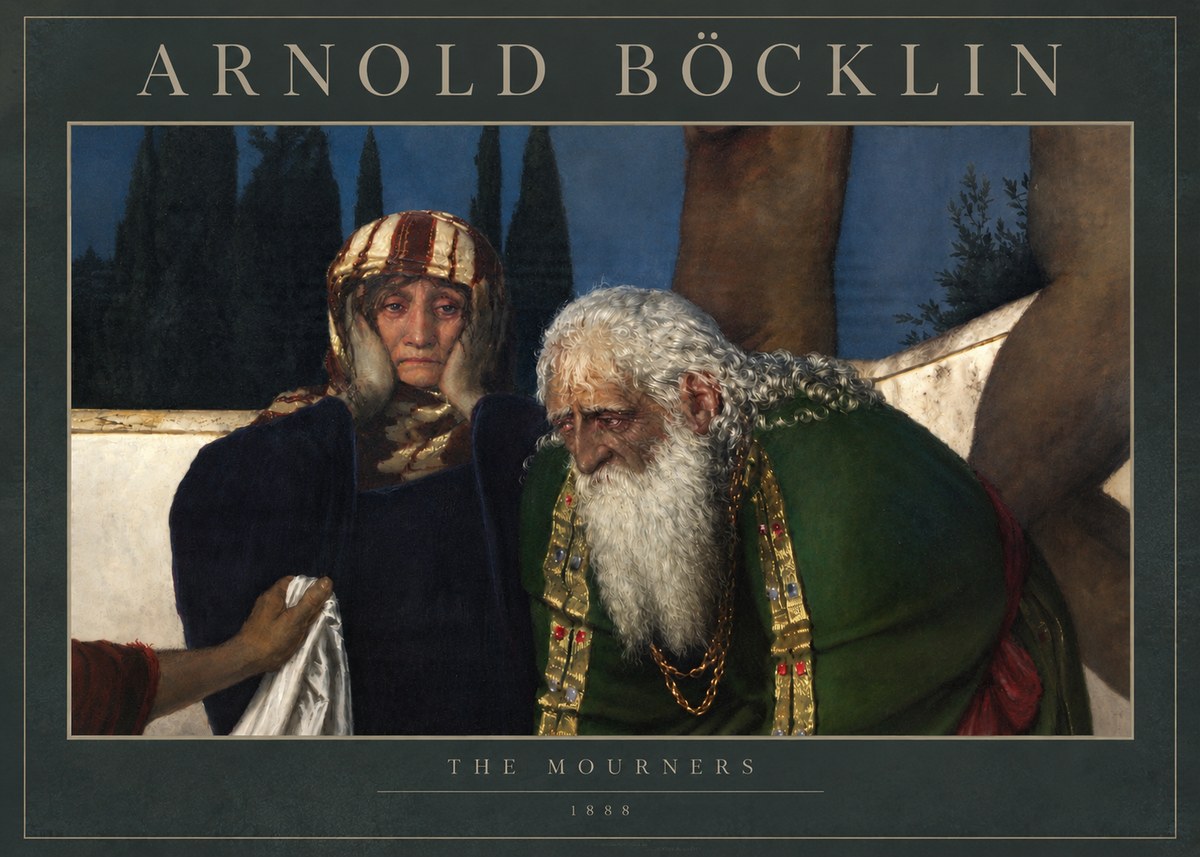 Arnold Böcklin Lamentation over the Dead Christ No5 - Poszter