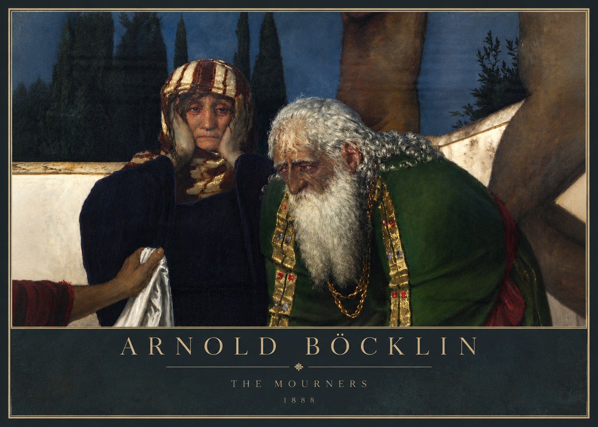 Arnold Böcklin Lamentation over the Dead Christ No6 - Poszter