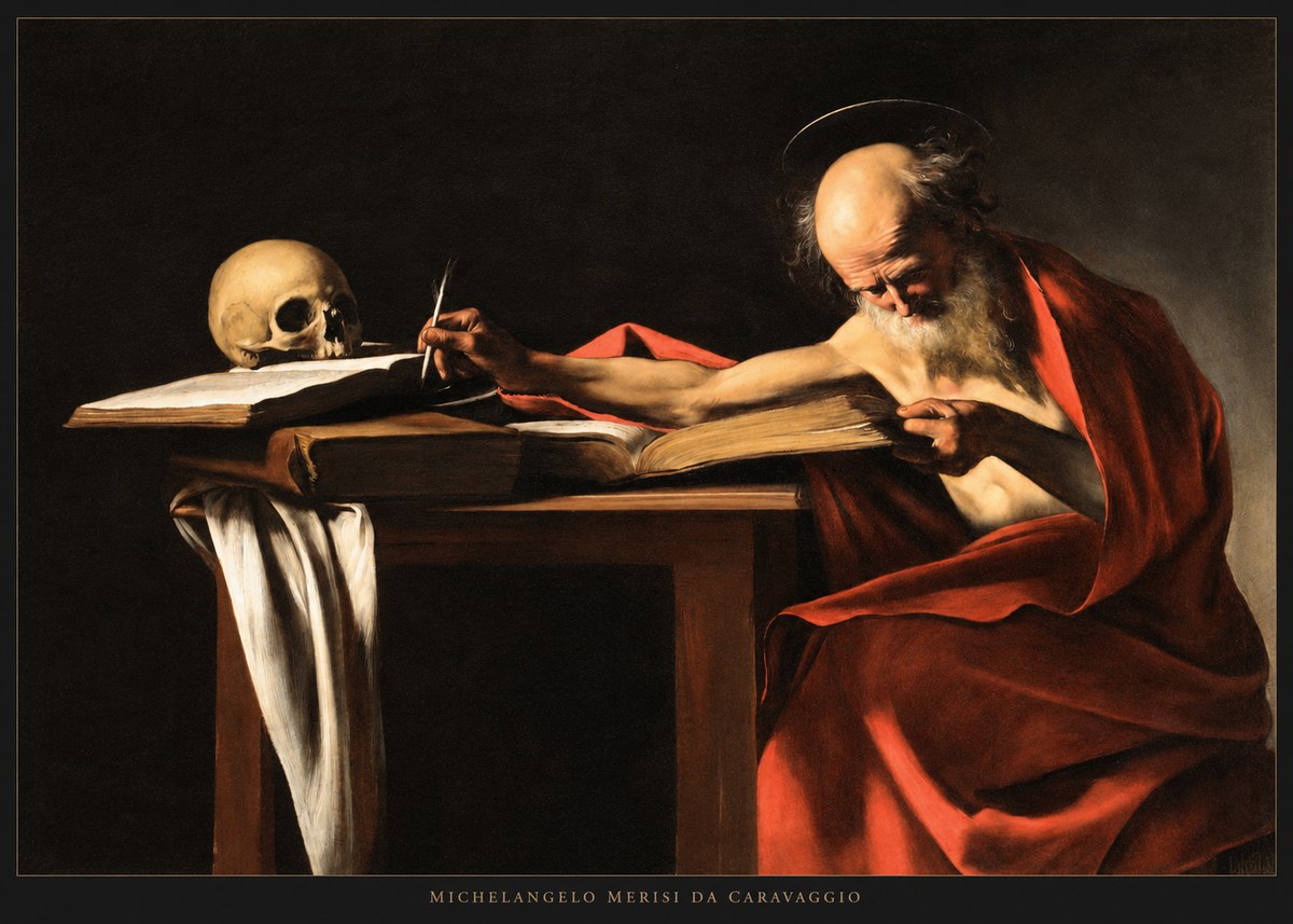 Michelangelo Merisi da Caravaggio Saint Jerome Writing II No5 - Poszter